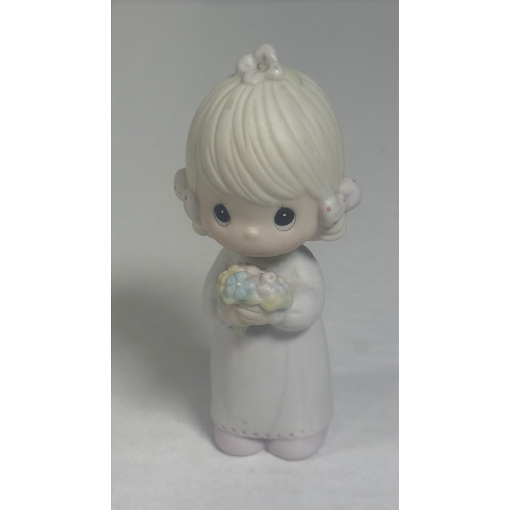 Precious Moments Bridesmaid Figurine 1983 White Porcelain 4in Wedding Vintage